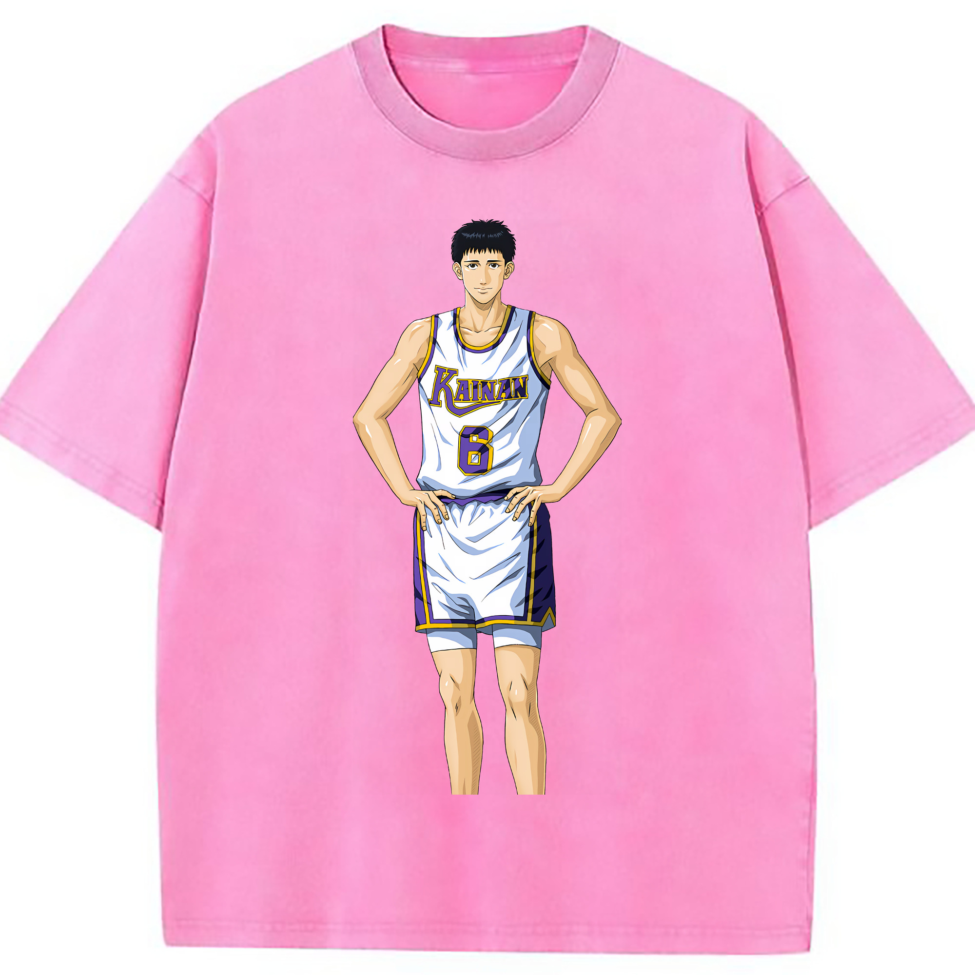 （画像用） SLAM DUNK／スラムダンク 綿100% ヴィンテージ風 半袖Tシャツ（フロントプリント）